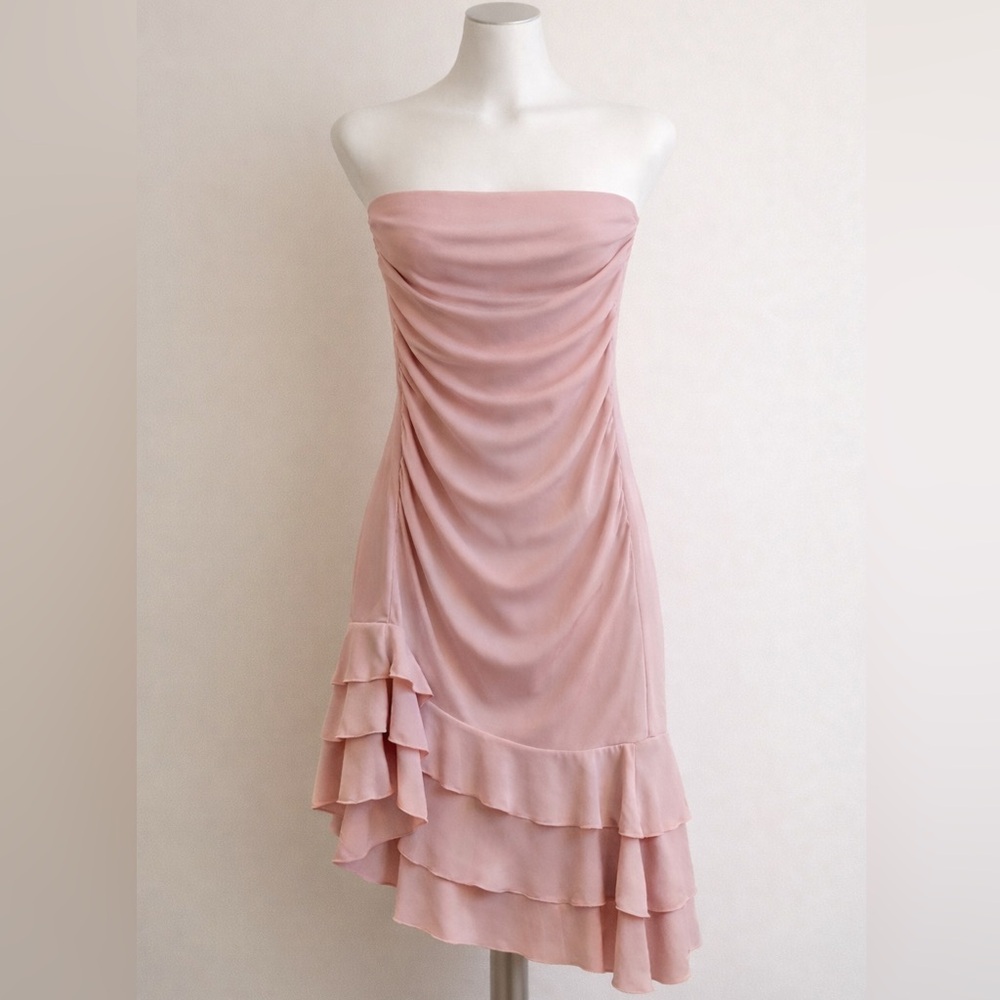 Express Blush Pink Ruffle Hem Dress Size 2